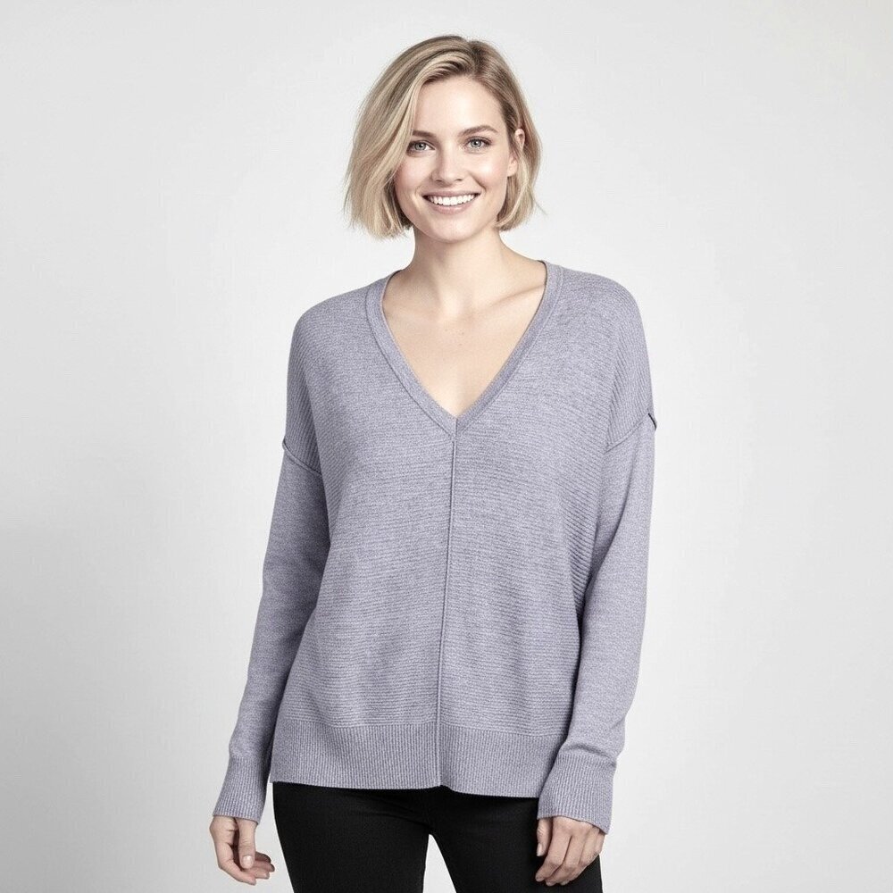 LINE Ash Gray Modal/Cashmere Lightweight Sweater Size Small